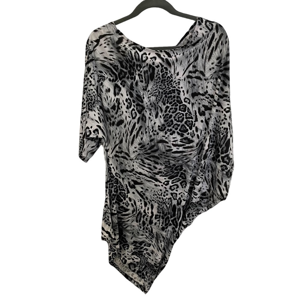 Animal Print Asymmetrical Dress - Size Medium